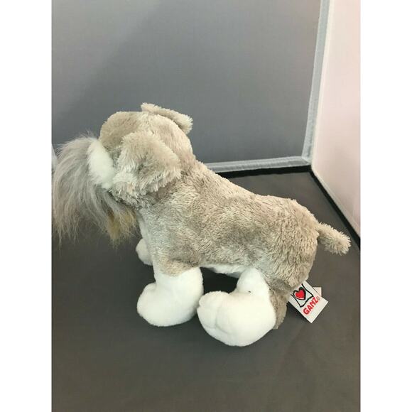 Schnauzer Dog Puppy Grey Gray Plush Stuffed Animal 7" inch Ganz Webkinz NO CODE - Picture 2 of 11
